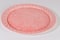 16.5&#x22; L&#x27;Eau de Fleur Salmon Pink Embossed Rose Decorative Floral Platter